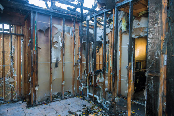 Professional Emergency Fire Cleanup technician working in Poteau, OK